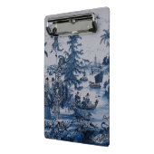 Reproチノイスリーデルフトブルーとホワイトタイル ミニクリップボード (アングル2)