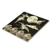 Reproヴィンテージミントンブラックとホワイトイングリッシュタイル タイル (側面)