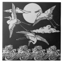 Reproヴィンテージミントン白黒英語タイル