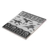 Reproヴィンテージミントン白黒英語タイル タイル (側面)