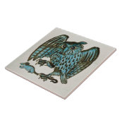 Reproヴィンテージ1880s De Morgan Blue Owl & Rat タイル (側面)
