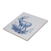 Repro 1876 Wedgwoodバックディアー付き/〔雄ジカの〕枝角タイルブルー タイル (側面)