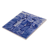 Repro 1885 Wedgwoodブルーカレンダー月7月 タイル (側面)