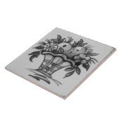 Repro Software Bouket Flawers Basen Blue Delft Til タイル (側面)