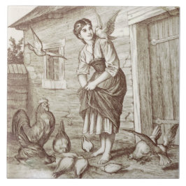 Repro Wm wiseミントンカントリーライフセピア タイル