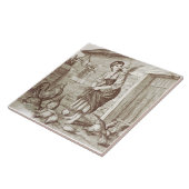 Repro Wm wiseミントンカントリーライフセピア タイル (側面)