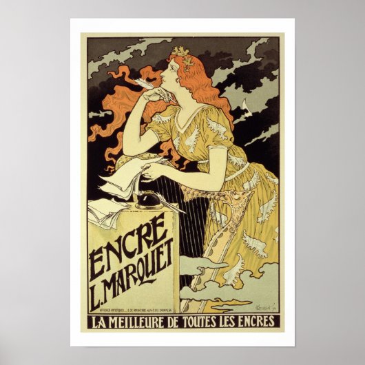 Reproduction of a poster advertising 'Marquet Ink' ポスター (正面)