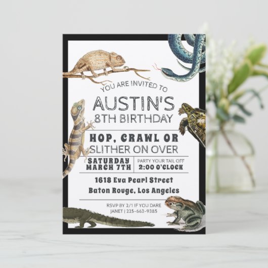 Reptileの誕生日パーティーの招待を表示 (スタンド正面)