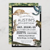 Reptileの誕生日パーティーの招待を表示 (正面/裏面)