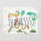 Reptileはがきパーティーお礼ノートカード ポストカード (正面/裏面)
