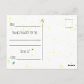 Reptileはがきパーティーお礼ノートカード ポストカード (裏面)