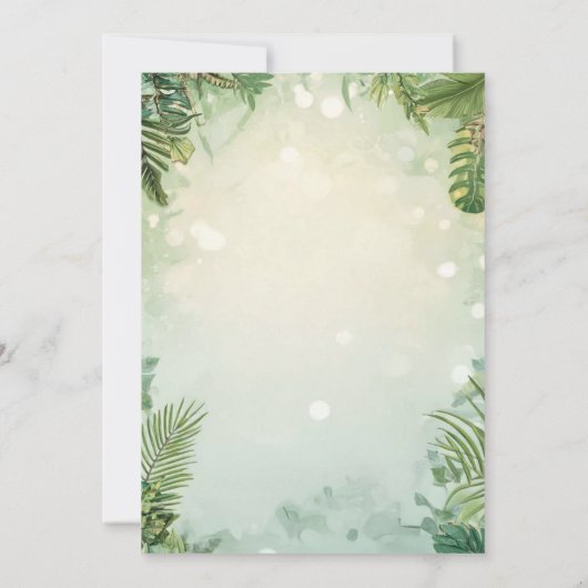 Reptile 6th Birthday Snake Boy Invitation 招待状 (裏面)