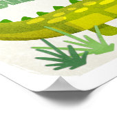 Reptile Birthdayパーソナライズされた Partyウェルカムサイン ポスター (角)