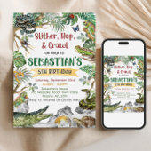 Reptile Birthday Invitation Template, Customizable 招待状