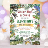 Reptile Birthday Invitation Template, Customizable 招待状