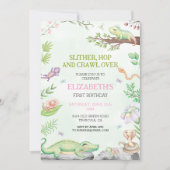Reptile Birthday Party Invitation 招待状 (正面)