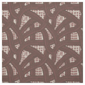 reptile Burgundy lins bold grid stripe texture dar ファブリック (見本)