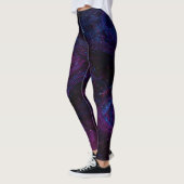 Reptile Inspired vibrant purple gecko Leggings  レギンス (左)