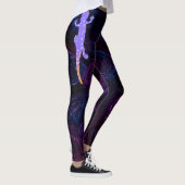 Reptile Inspired vibrant purple gecko Leggings レギンス (右)