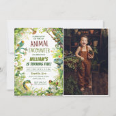 Reptile Kids Boy Birthday Partyの写真 招待状 (正面)