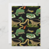 Reptile, Lizards & Amphibians Kids Birthday Kraft 招待状 (裏面)