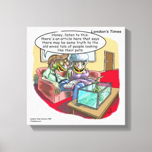 Reptile People おもしろい Rick London Canvas Print キャンバスプリント (正面)