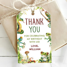 Reptile Show誕生日パーティー ギフトタグ