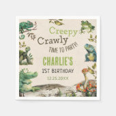 Reptile Show誕生日パーティー スタンダードカクテルナプキン (正面)