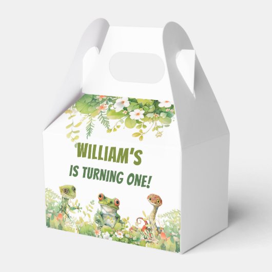 Reptile Show誕生日パーティー フェイバーボックス (正面サイド)