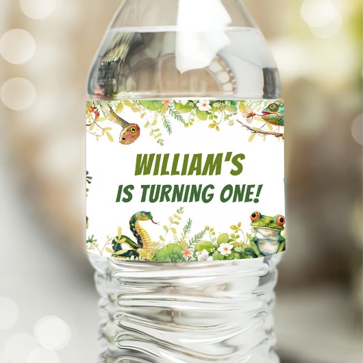 Reptile Show誕生日パーティー ペットボトルラベル