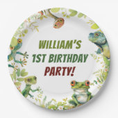 Reptile Show誕生日パーティー ペーパープレート (正面)