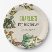 Reptile Show誕生日パーティー ペーパープレート (正面)