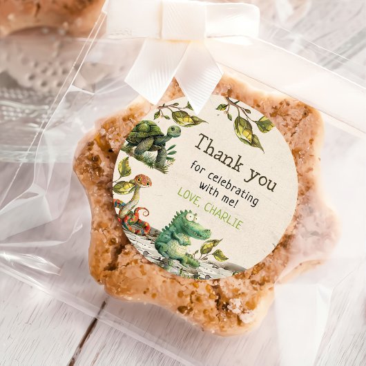 Reptile Show誕生日パーティー ラウンドシール