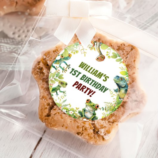 Reptile Show誕生日パーティー ラウンドシール
