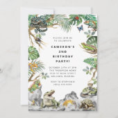 Reptile Slither Crawl Snake Turtle Birthday 招待状 (正面)