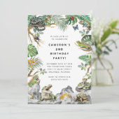 Reptile Slither Crawl Snake Turtle Birthday 招待状 (スタンド正面)