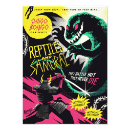 Reptiles and samurai art print フォトプリント           