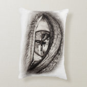 Reptilianの反射の目のスケッチのデザイン アクセントクッション (裏面(縦))