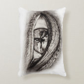 Reptilianの反射の目のスケッチのデザイン アクセントクッション (正面(垂直))