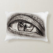 Reptilianの反射の目のスケッチのデザイン アクセントクッション (裏面)