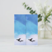 Reptilianの鳥のドラゴンおよび雲のファンタジーの芸術 ポストカード (スタンド正面)