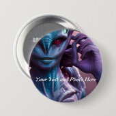 Reptilianカスタム文字、写真と写真の追加 缶バッジ (正面&裏面)