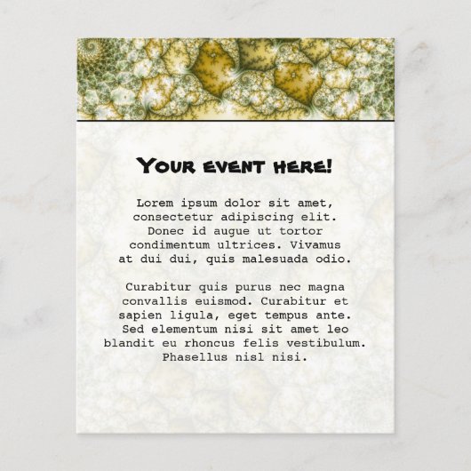 Reptilian – フラクタルアート チラシ (正面)