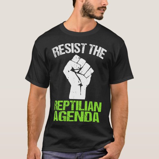 Reptilian Agenda Tシャツに抵抗する Tシャツ (正面)