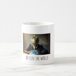 Reptilians Run The World コーヒーマグカップ