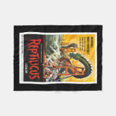 Reptilicusモンスター映画毛布 フリースブランケット (正面(横))