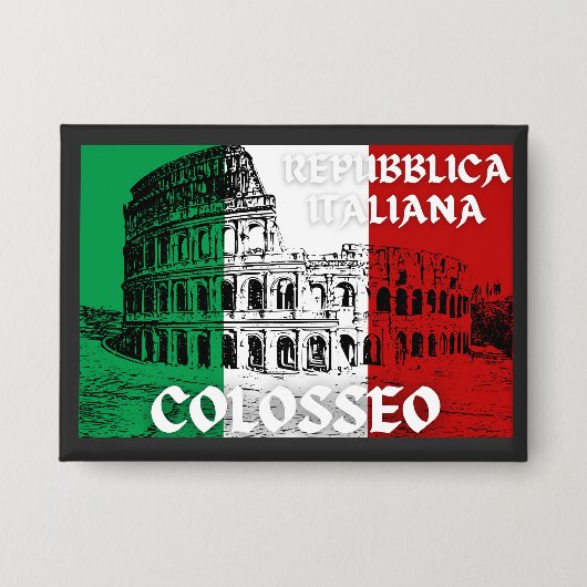 Repubblica Italiana Colosseo 缶バッジ (正面)