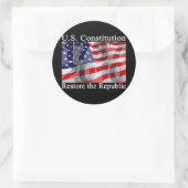 Republicスタンプの復元 ラウンドシール (バッグ)