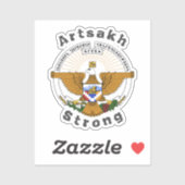 Republic of Artsakh強いのラウンドクラシックステッカー シール (シート)