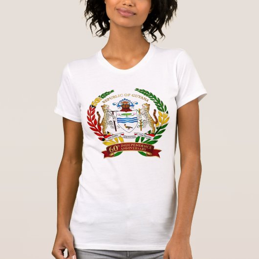 Republic of Guyana 60th Independence Anniversary  Tシャツ (正面)